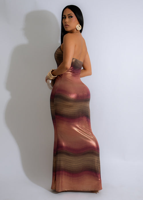  Gorgeous long gold dress with celestial glow, perfect for special occasions and formal events