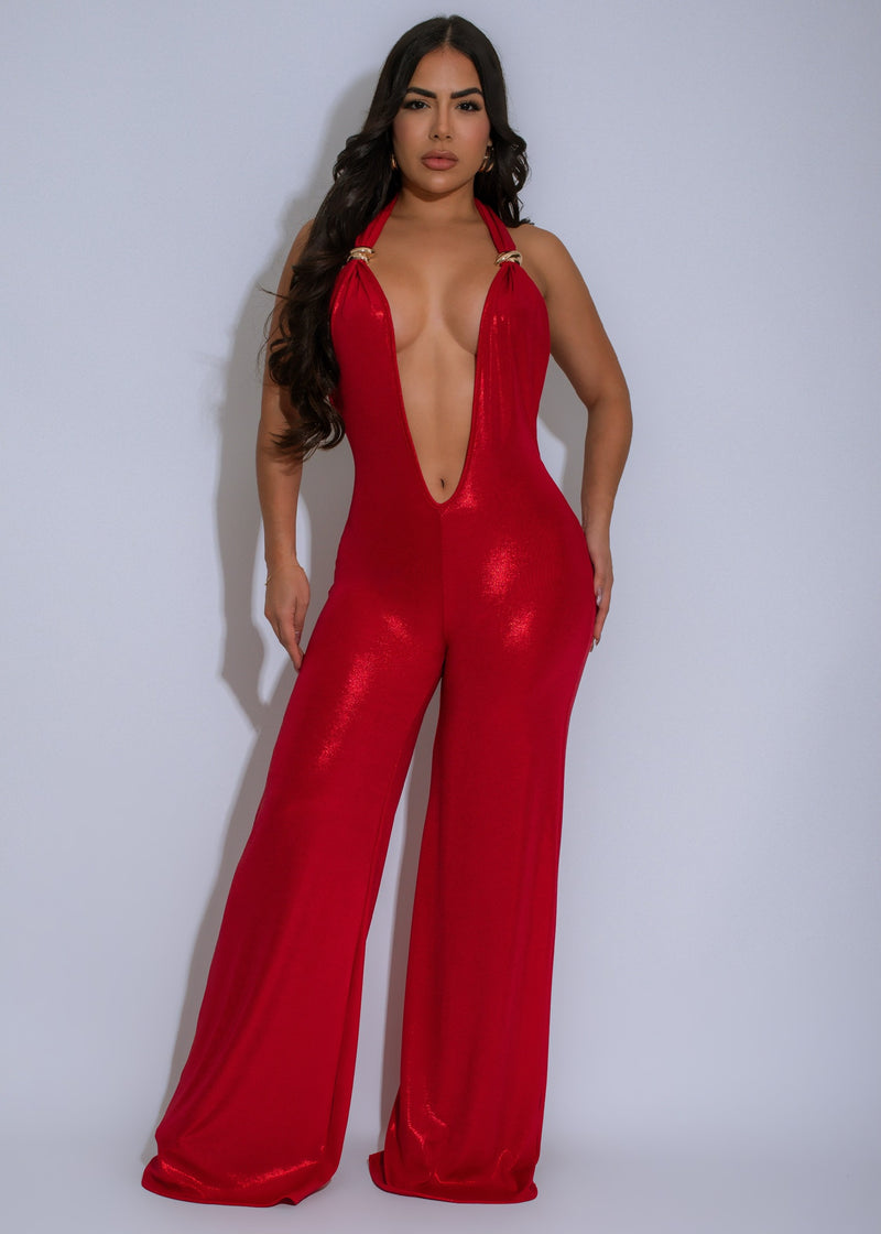 Without Complications Jumpsuit Red