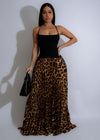 Stunning black ribbed maxi dress with a plunging neckline and thigh-high slit