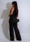 Sophisticated Refined Structure Long Top Black for Stylish and Trendy Outfit