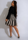 Stylish Let's Go Girls Stripes Mini Dress in Black, perfect for any occasion