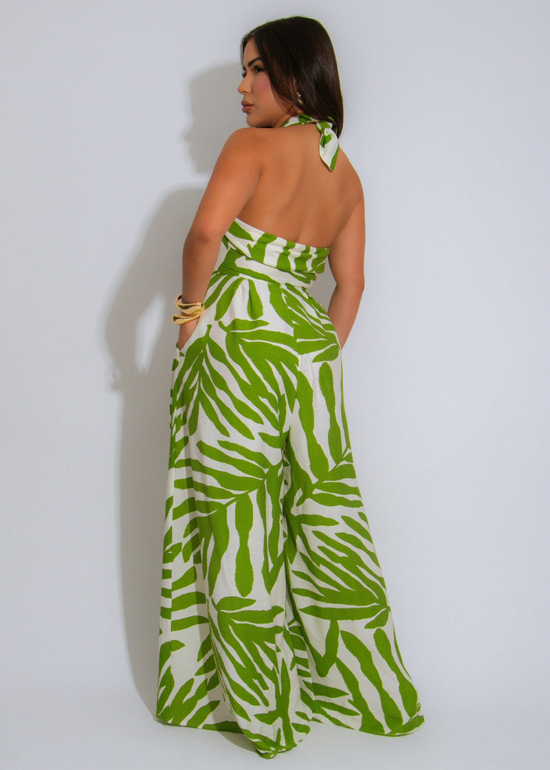 Jungle Luxe Jumpsuit Green