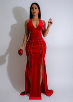 Crimson Shadow Velvet Maxi Dress Red, a luxurious and elegant red gown with a flowing silhouette and velvet texture, perfect for special occasions and formal events