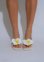 Orchid Bloom Heels White