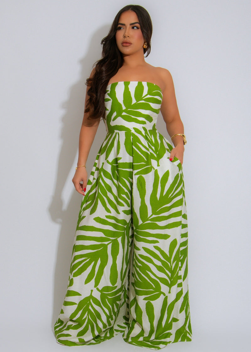 Jungle Luxe Jumpsuit Green