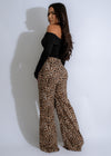 Wild Pulse Leopard Pants Brown, high-waisted, stretchy, and trendy animal print design