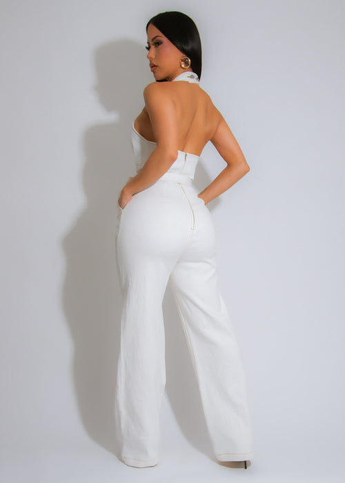 Essential Poise Jumpsuit White