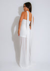 Pretty Girl Energy Mesh Maxi Dress White