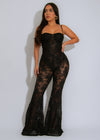 The Eclipse Lace Mesh Jumpsuit Black