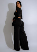 Elegant and comfortable Rosso Serenity Pant Set in sleek black color