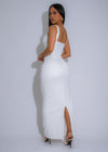 Sculpted Muse Maxi Dress White