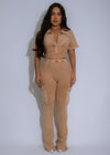 Plush Horizon Ribbed Cardo Pant Set Nude