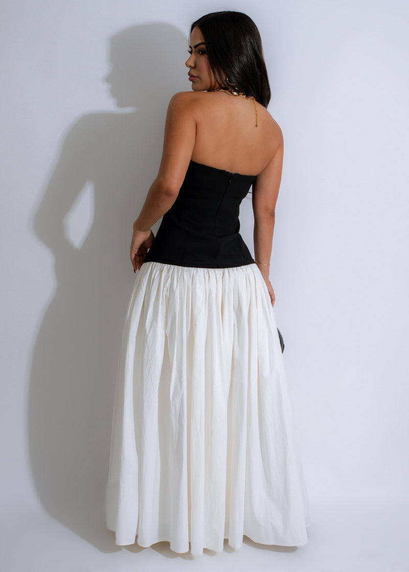  Elegant and flowy white maxi dress with ethereal moonlit vibes