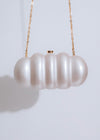 Sculpted Cloud Clutch White