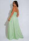 Enchanted Aura Floral Maxi Dress Green