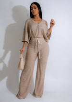 Sunset Lounge Pant Set Nude - comfortable and stylish loungewear for women