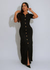 The Classic Poise Knit Maxi Dress Black