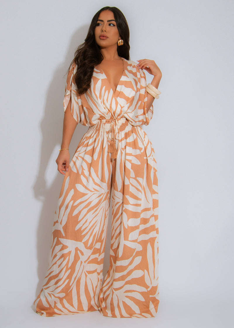 The Savannah Breeze Jumpsuit Nude