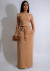 Beautiful and elegant Breeze Bound Skirt Set Nude for a versatile summer wardrobe