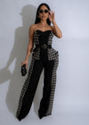 City Muse Tweed Pant Set Black, a sophisticated and stylish outfit for urban professionals