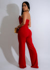  Fashion-forward Regal Ascent Jumpsuit in vibrant red, perfect for making a statement at any event or occasion