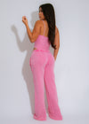 The Illusionist Ribbed Pant Set Pink