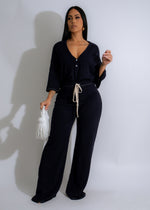 Two-piece blue Sunset Lounge Pant Set with comfortable and stylish design