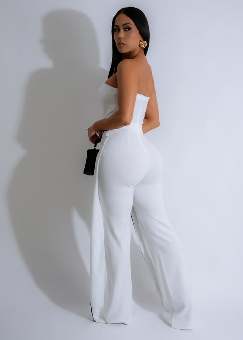 Monarch Elegance Jumpsuit White - Elegant and stylish one-piece outfit for women