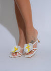 Orchid Bloom Heels White