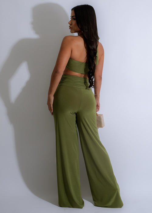 Stylish and versatile Golden Horizon Pant Set Green in a beautiful shade of green