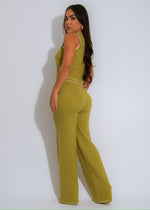 The Manhattan Knit Pant Set Green