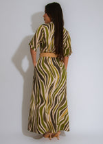 Safari Breeze Maxi Dress Green