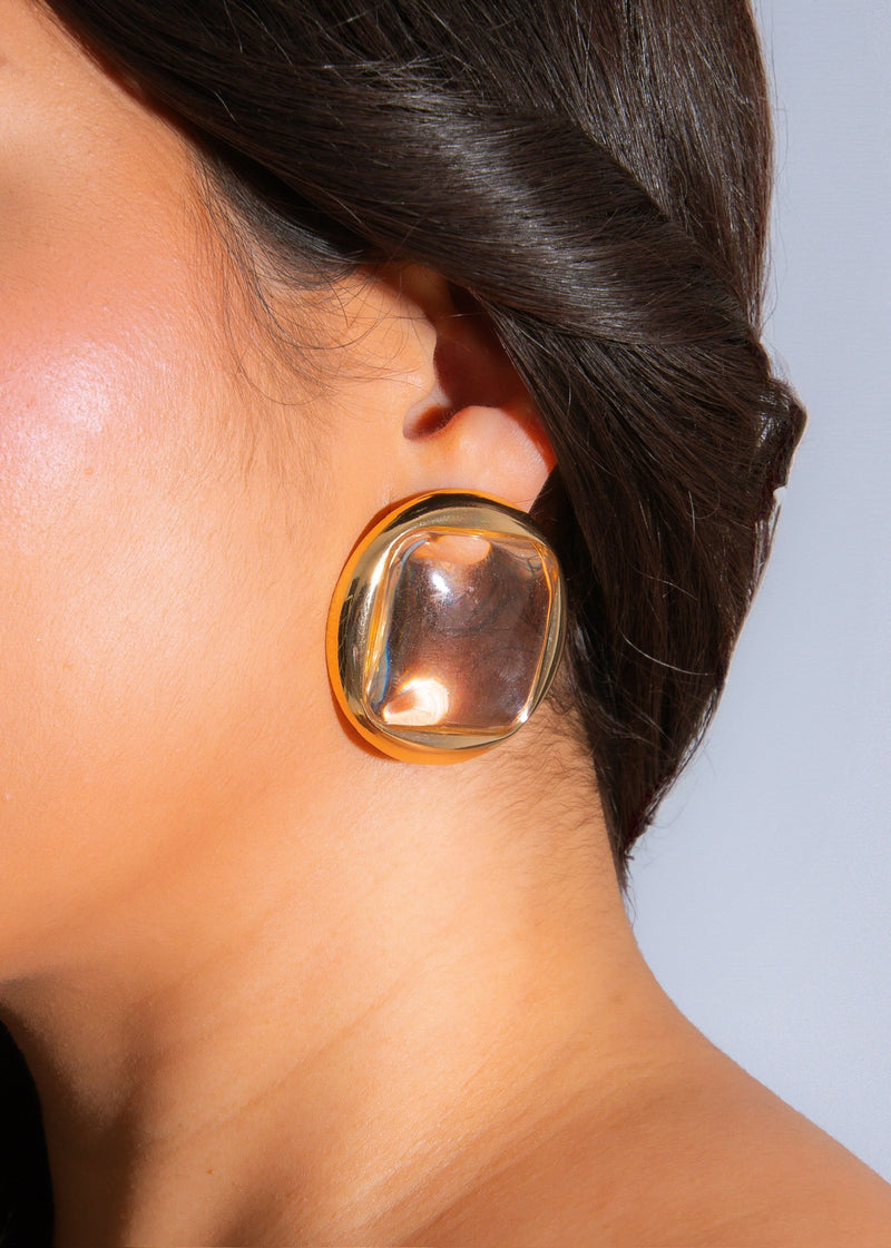 Aura Bold Hoop Earrings Gold