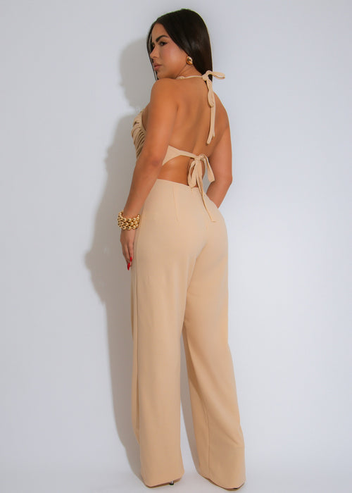 Celestial Chain Jumpsuit Nude