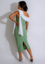 Stunning Nature's Embrace Midi Dress in a beautiful shade of green, perfect for any outdoor occasion or event