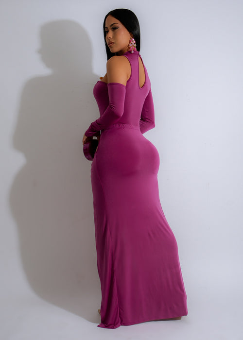  
The Kiss Me Hard Cut Out Skirt Set Purple is made of high-quality, stretchy material that hugs the body in all the right places, making it comfortable to wear and flattering for all body types The striking purple color is sure to make a statement and turn heads wherever you go