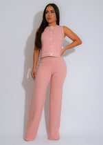 The Manhattan Knit Pant Set Pink