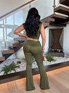 Stunning Enchanted Drape Ruched Pant Set with flattering ruched details