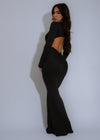 Siren Aura Ruched Maxi Dress Black