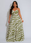 The Savannah Breeze Maxi Dress Green