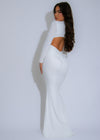 Siren Aura Ruched Maxi Dress White