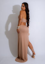 Sahara Moonlight Maxi Dress Nude - Elegant and flowy dress perfect for evening events and special occasions