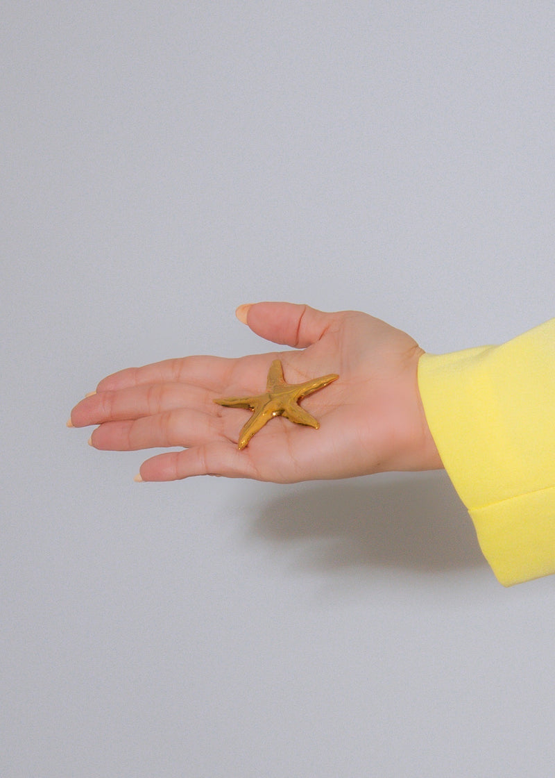 Starfish Elegance Brooch Gold