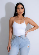 White short-sleeve crop top with a simplicity charm, perfect for casual and everyday wear