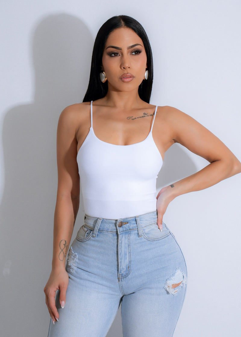 White short-sleeve crop top with a simplicity charm, perfect for casual and everyday wear