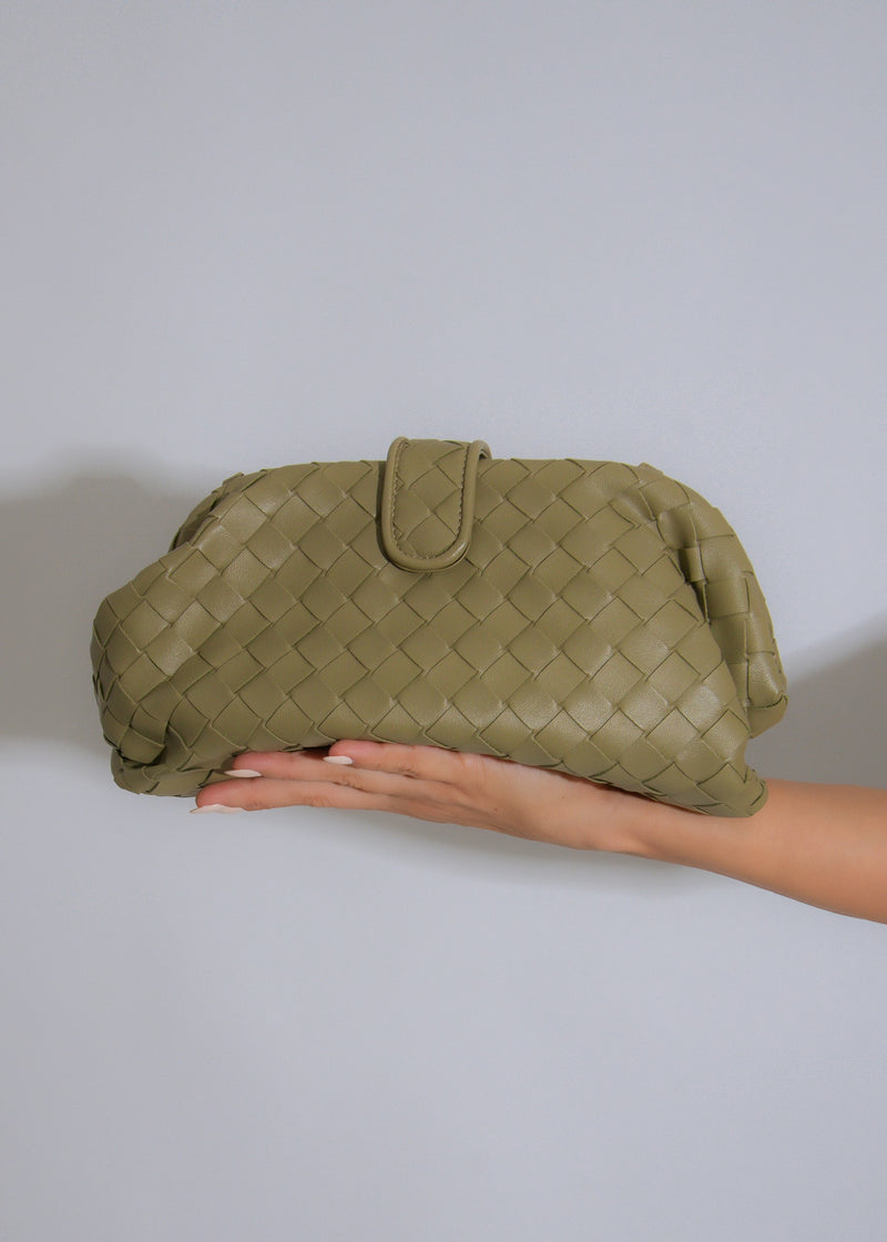 The Milan Woven Handbag Green