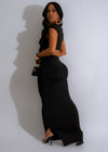 Sensual Star Ruched Skirt Set Black