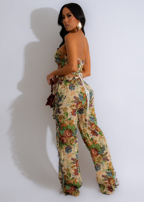 Bloom In Style Cargo Pant Set Nude