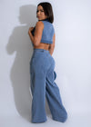 Verdant Venture Jumpsuit Light Denim: Fashionable and versatile denim jumpsuit for women