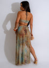 Beautiful Earth Sign Mesh Maxi Dress Nude in a flattering nude color